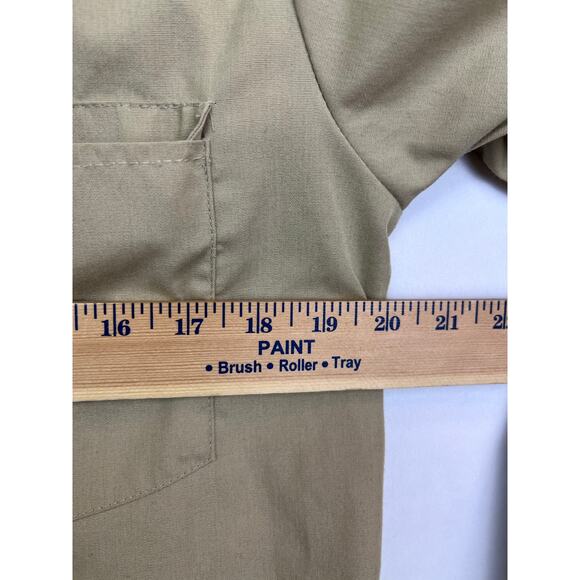 Boy Scotts of America Mens Med Long Tan Long Sleeve Button Up Shirt with Patches - Picture 3 of 8